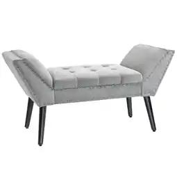 Netto Marken-Discount HOMCOM Sitzbank Samt (Polyester), Gummiholz, Schaumstoff Angebot