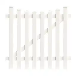 Netto Marken-Discount Zauntür Unterbogen 125,8cm x 180cm in Weiß Angebot