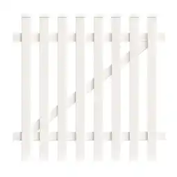 Netto Marken-Discount Zauntür gerade 125,8cm x 180cm weiß Angebot