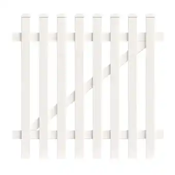 Netto Marken-Discount Zauntür gerade 125,8cm x 180cm weiß Angebot