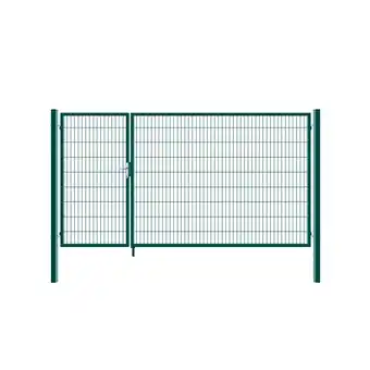 Netto Marken-Discount HOME DELUXE Doppelflügel Gartentor ADITUS grün 180 x 350 cm Angebot