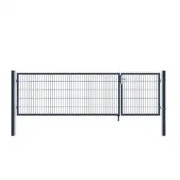 Netto Marken-Discount HOME DELUXE Doppelflügel Gartentor ADITUS anthrazit 100 x 350 cm Angebot