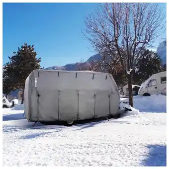 Netto Marken-Discount BRUNNER Wohnwagen Schutzhülle Caravan Cover 6M 750-800 cm Abdeckplane Abdeckung Angebot