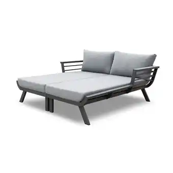 Netto Marken-Discount Doppelliege DELIA Liege Garten Relaxliege Sonneninsel Sonnenliege Sessel Outdoor Angebot
