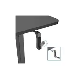 Netto Marken-Discount hjh OFFICE Stehschreibtisch STAND CR MDF Platte, Gestell aus Stahl Angebot