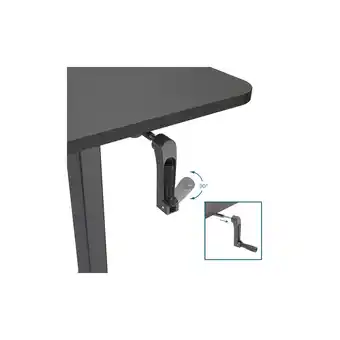 Netto Marken-Discount hjh OFFICE Stehschreibtisch STAND CR MDF Platte, Gestell aus Stahl Angebot