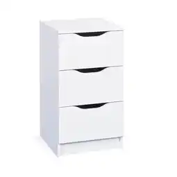 Netto Marken-Discount Inter Link Kommode Nachttisch Westphalen 3 Schubladen - Weiss Angebot