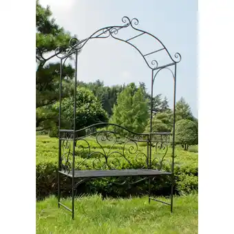Netto Marken-Discount Garden Pleasure Metall Bank Rosenbogen Rankhilfe Parkbank Sitzbank Angebot