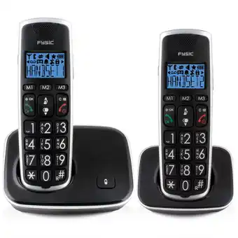Netto Marken-Discount Fysic DECT-Telefon für Senioren FX-6020 mit große Tasten und 2 Mobilteilen Angebot