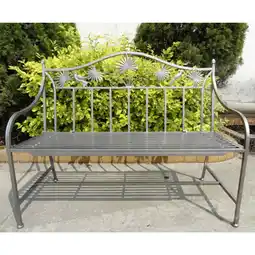 Netto Marken-Discount Garden Pleasure Eisen Gartenbank Sitzbank Parkbank Garten Terrasse Bank silber Angebot