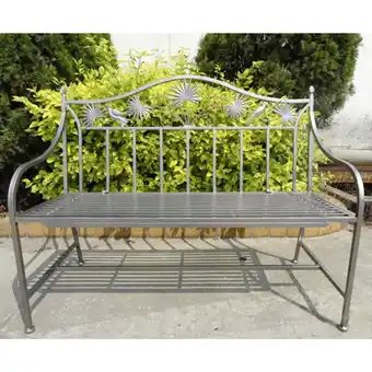 Netto Marken-Discount Garden Pleasure Eisen Gartenbank Sitzbank Parkbank Garten Terrasse Bank silber Angebot