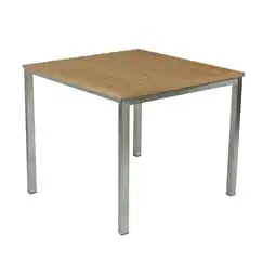 Netto Marken-Discount Tisch DENVER 90x90cm Braun Holz Gartentisch Esstisch Möbel Terrasse Balkon Angebot