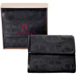 Netto Marken-Discount AIGNER Original Damen Geldbörse Portemonnaie Leder Portmonee schwarz Angebot