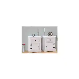 Netto Marken-Discount 2x Nachtschrank New Mexiko Mexico Nachttisch Nachtkonsole Schrank weiß Angebot