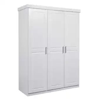 Netto Marken-Discount Inter Link Kleiderschrank Hakon 3 Türen aus Kiefer Massivholz - versch. Ausführungen - Weiss Angebot