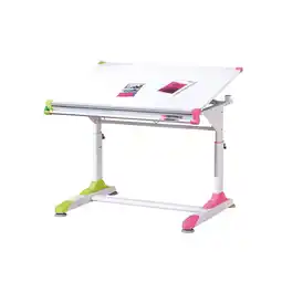 Netto Marken-Discount Inter Link Schülerschreibtisch 2Colorido in weiss, pink und grün Angebot
