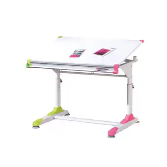 Netto Marken-Discount Inter Link Schülerschreibtisch 2Colorido in weiss, pink und grün Angebot