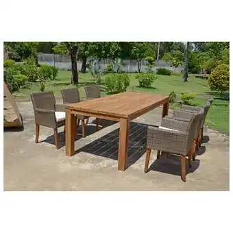 Netto Marken-Discount Gartensitzgruppe PALA 7tlg Essgruppe Tisch Armstuhl Garten Möbel Sitzgruppe Angebot