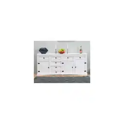 Netto Marken-Discount Sideboard New Mexiko Holz Anrichte Buffet Schubladen Kommode Schrank weiß Angebot
