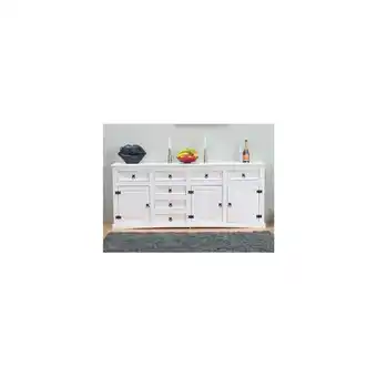 Netto Marken-Discount Sideboard New Mexiko Holz Anrichte Buffet Schubladen Kommode Schrank weiß Angebot