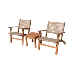 Netto Marken-Discount Sitzgruppe SONORA Teak-Look Garten Sitzgruppe Outdoor Braun Holz Kunststoff Angebot