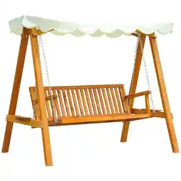 Netto Marken-Discount Outsunny Hollywoodschaukel Lärche, Metall, Polyester Angebot