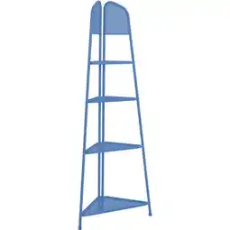 Netto Marken-Discount Metall Balkon Eckregal Regal Standregal Ablage Aufbewahrung Eckschrank blau Angebot