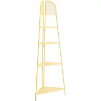 Netto Marken-Discount Metall Balkon Eckregal Regal Standregal Ablage Aufbewahrung Eckschrank gelb Angebot