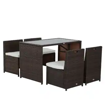 Netto Marken-Discount Outsunny Gartenmöbel Set Stahl, PE Polyrattan, Polyester Angebot