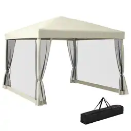 Netto Marken-Discount Outsunny Faltpavillon Stahl, Oxford-Stoff, Moskitonetz Angebot