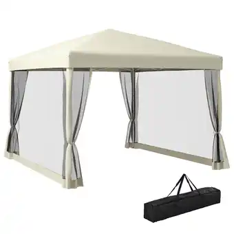 Netto Marken-Discount Outsunny Faltpavillon Stahl, Oxford-Stoff, Moskitonetz Angebot