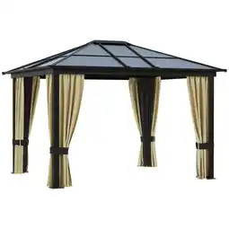 Netto Marken-Discount Outsunny Pavillon Metall, Aluminiumlegierung, Polyester, PC-Platte Angebot
