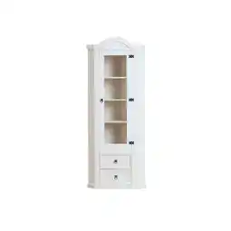 Netto Marken-Discount Eckschrank New Mexico Kiefer massiv weiss Mexiko Wohnzimmer Vitrine Schrank Angebot
