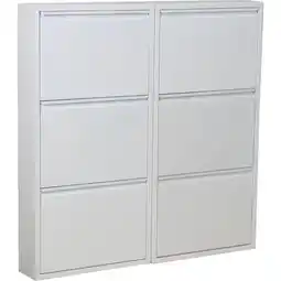 Netto Marken-Discount Schuhschrank Pisa 6 Klappen (B)100 x (H)106 x (T)16cm Angebot