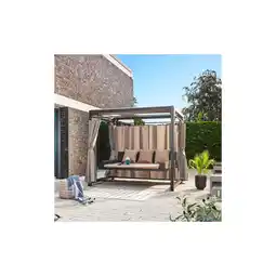 Netto Marken-Discount Home Deluxe Pavillon Provence mit Bett in Rattan-Optik Angebot