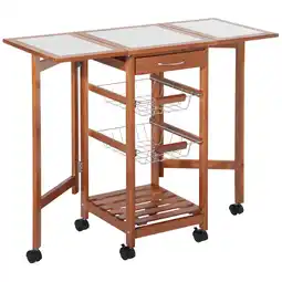 Netto Marken-Discount HOMCOM Servierwagen Kiefernholz Angebot
