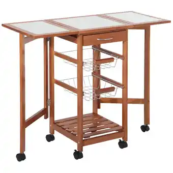 Netto Marken-Discount HOMCOM Servierwagen Kiefernholz Angebot