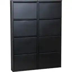 Netto Marken-Discount Schuhschrank Pisa 8 Klappen (B)100 x (H)139,5 x (T)16cm Angebot
