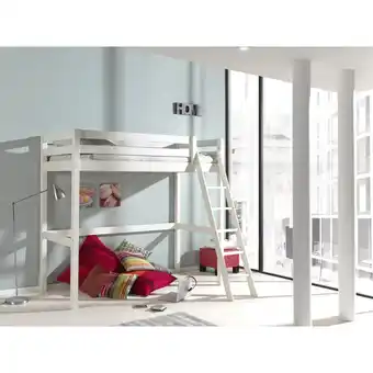 Netto Marken-Discount Hochbett Kiefer massiv 90 x 200 cm, weiß Angebot