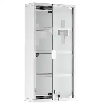 Netto Marken-Discount HOMCOM Medizinschrank Stahl, Glas Angebot