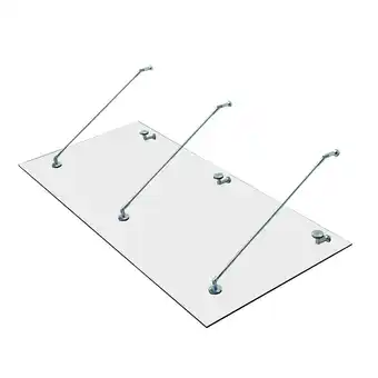 Netto Marken-Discount HOMCOM Vordach Edelstahl, Gehärtetes Glas Angebot