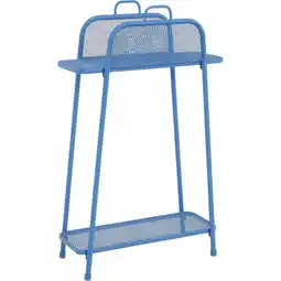 Netto Marken-Discount Metall Balkonregal blau Balkon Garten Terrasse Regal Standregal Möbel Tisch Angebot
