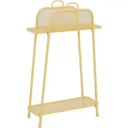 Netto Marken-Discount Metall Balkonregal gelb Balkon Garten Terrasse Regal Standregal Möbel Tisch Angebot