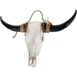 Netto Marken-Discount Bison Geweih weiß braun Jagdtrophäe Trophäe Gehörn Deko Wanddekoration Jagd Angebot