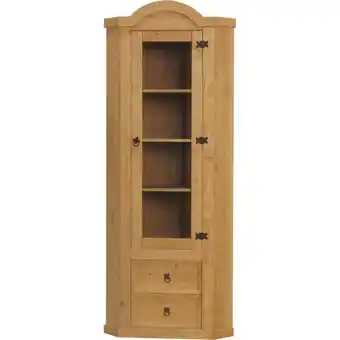 Netto Marken-Discount Eckschrank New Mexico Kiefer massiv natur Mexiko Wohnzimmer Vitrine Schrank Angebot