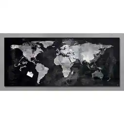 Netto Marken-Discount Sigel Glas Magnet Board GL246 130x55 Magnettafel Tafel Pinnwand Weltkarte Angebot