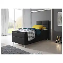 Netto Marken-Discount Inter Handels Boxspringbett Miami 90x200 cm schwarz, ohne Bettkasten Angebot