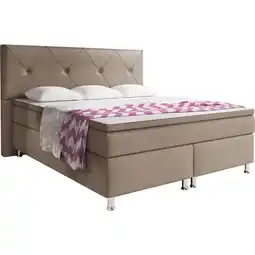 Netto Marken-Discount Inter Handels Boxspringbett Oxford 180x200 cm muddy Angebot
