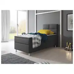 Netto Marken-Discount Inter Handels Boxspringbett Miami 90x200 cm anthrazit, ohne Bettkasten Angebot