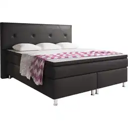 Netto Marken-Discount Inter Handels Boxspringbett Oxford 180x200 cm schwarz Angebot